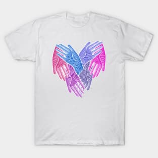 Heart made of loving hands T-Shirt